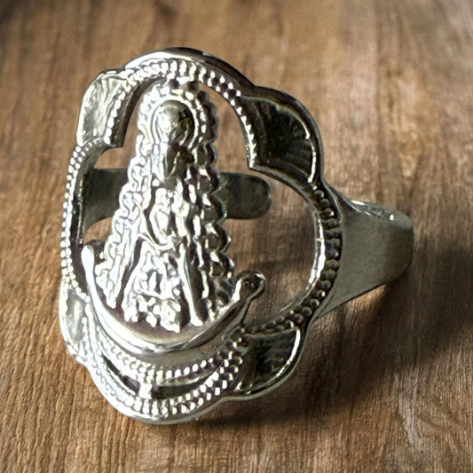 Anillo Filigrana Acero Virgen del Rocío