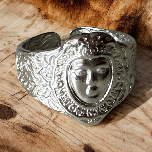 Anillo Rostrillo Acero Virgen del Rocío