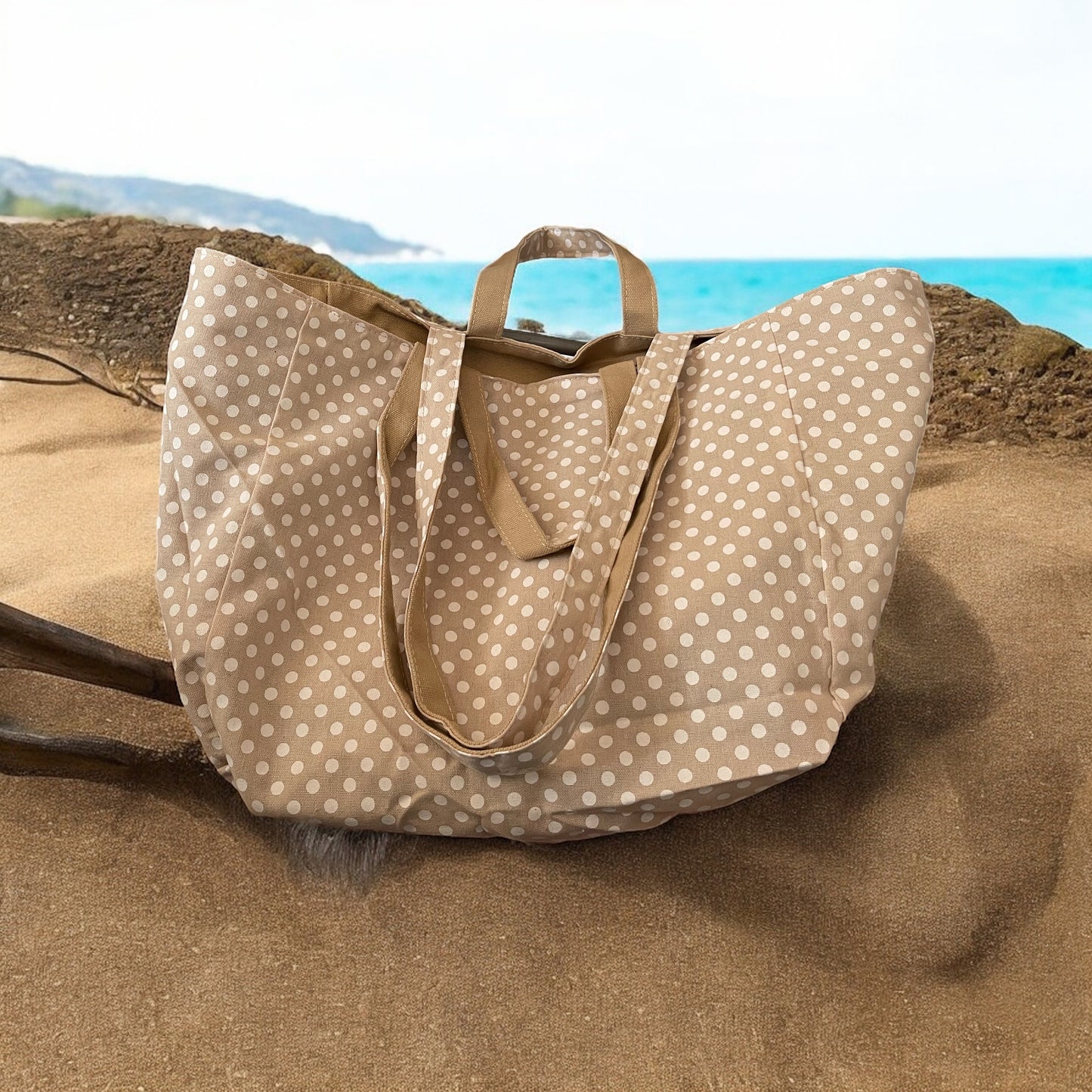 Bolsa Playa Lunares Beige