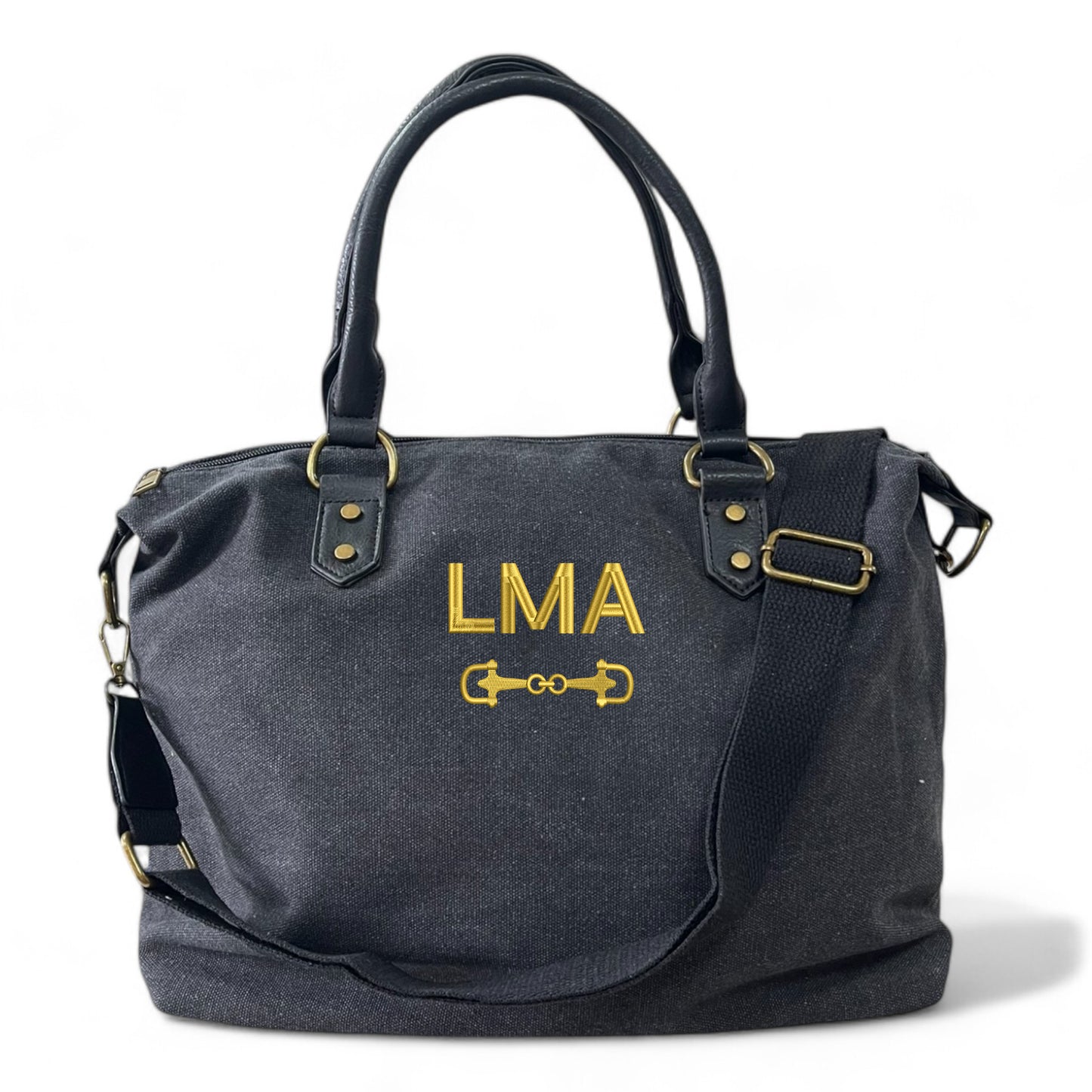 Bolso Personalizado Iniciales BORDADAS NEGRO ECUESTRE