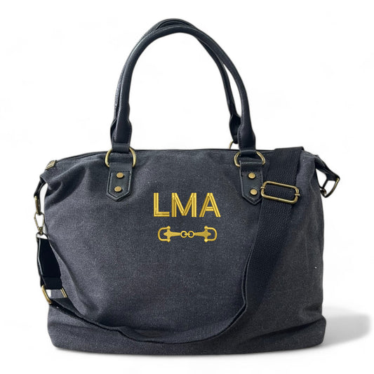 Bolso Personalizado Iniciales BORDADAS NEGRO ECUESTRE