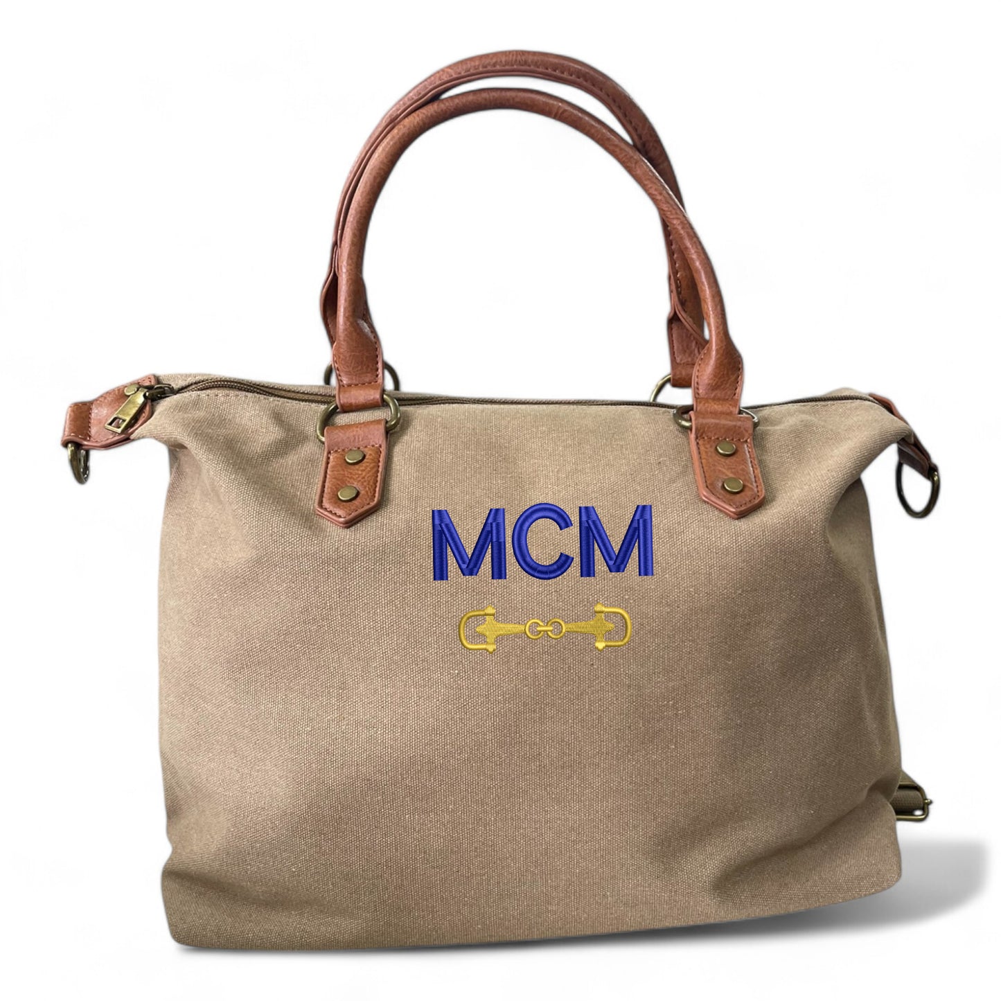Bolso Personalizado Iniciales BORDADAS ARENA ECUESTRE