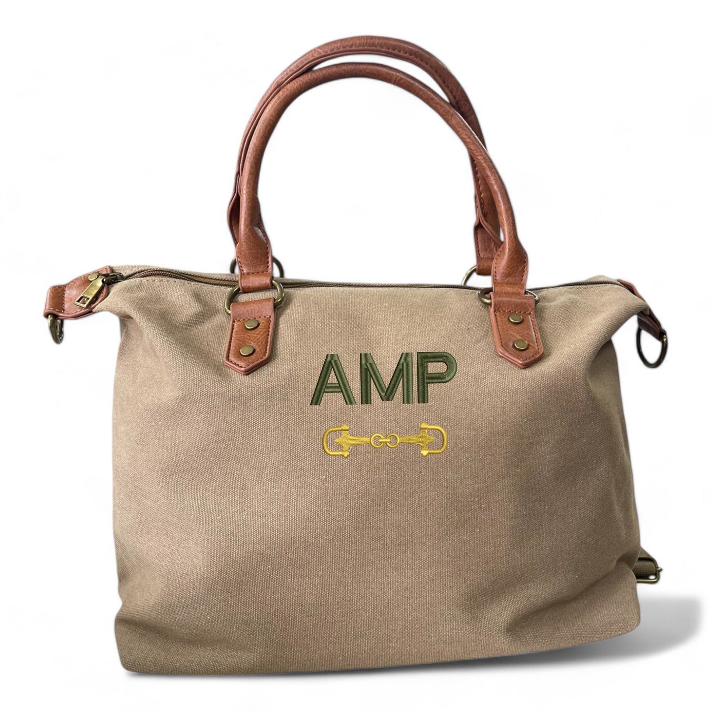 Bolso Personalizado Iniciales BORDADAS ARENA ECUESTRE