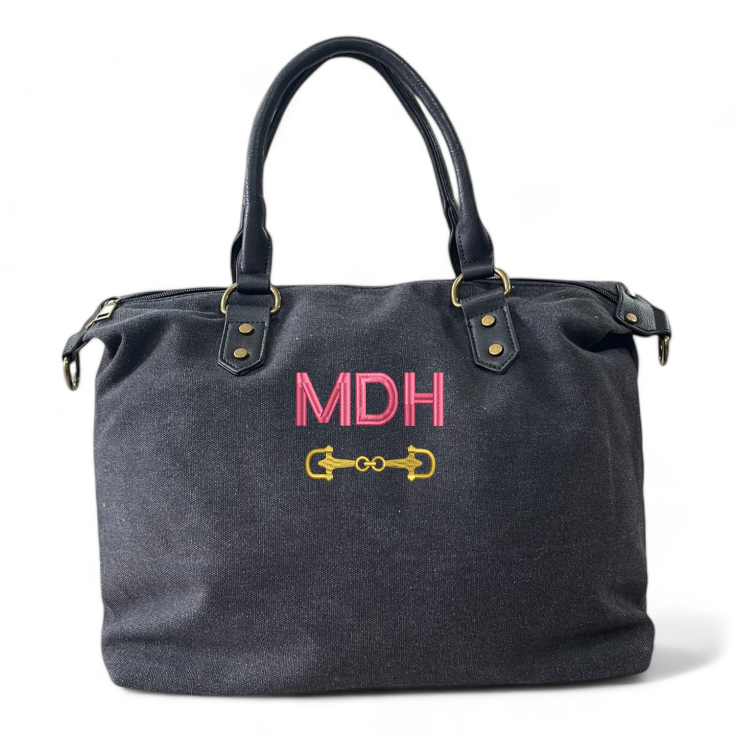 Bolso Personalizado Iniciales BORDADAS NEGRO ECUESTRE