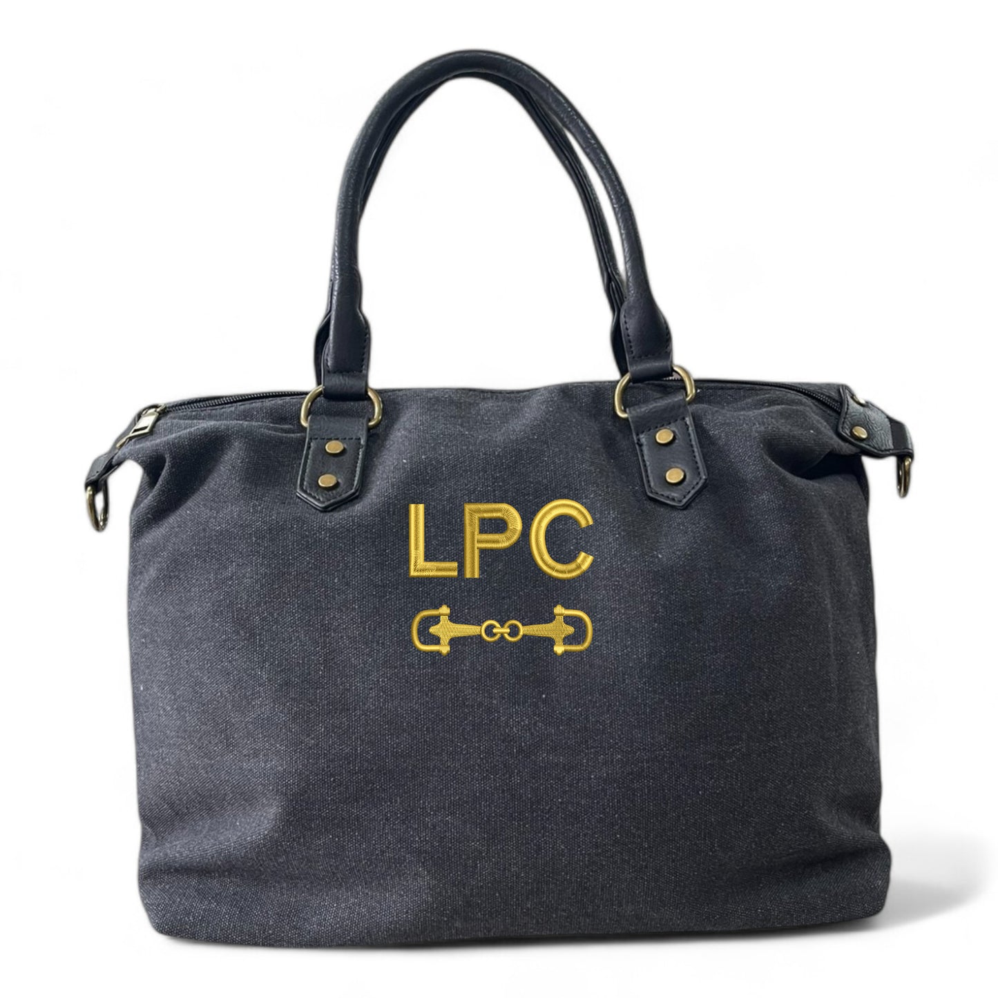 Bolso Personalizado Iniciales BORDADAS NEGRO ECUESTRE