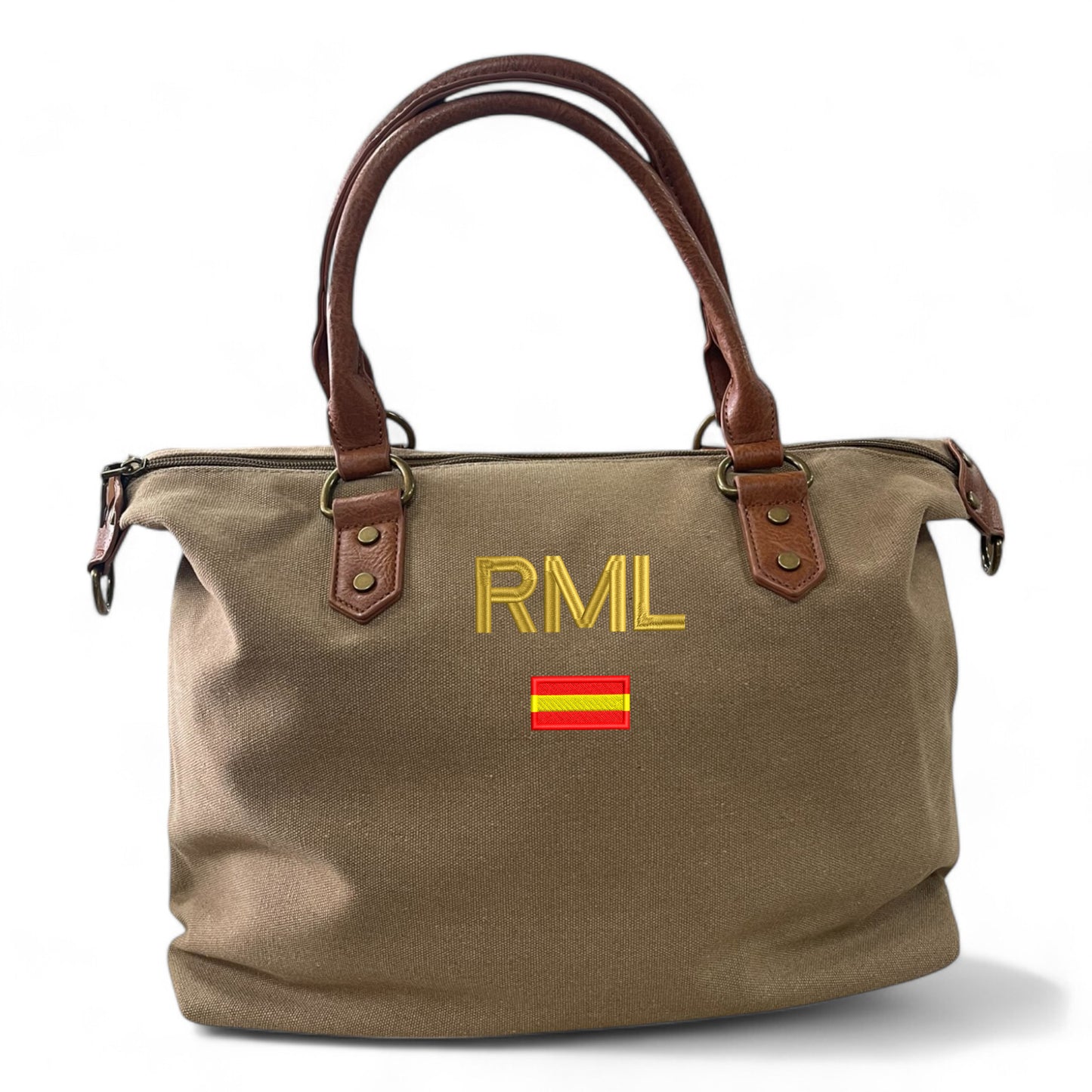 Bolso Personalizado Iniciales BORDADAS TOSTADO ESPAÑA
