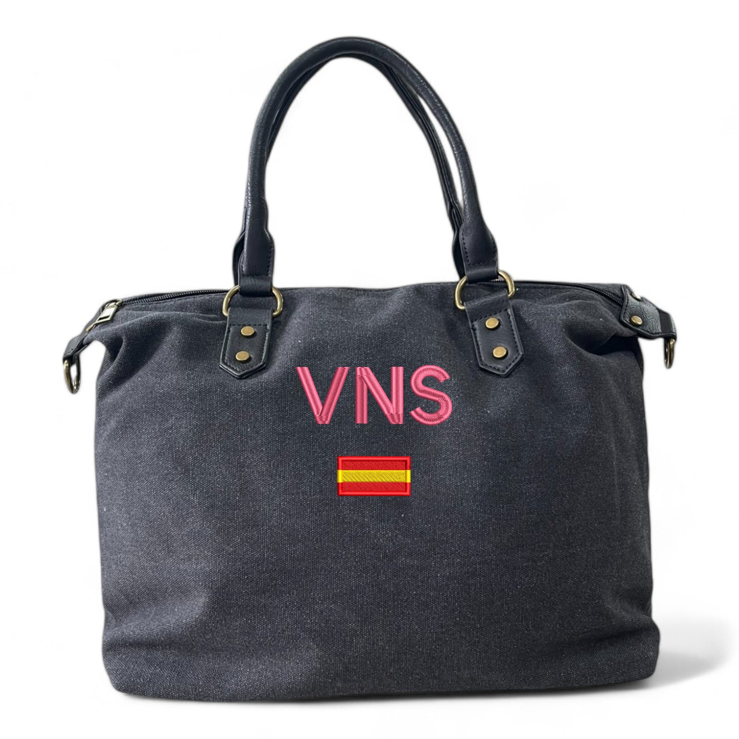 Bolso Personalizado Iniciales BORDADAS NEGRO ESPAÑA