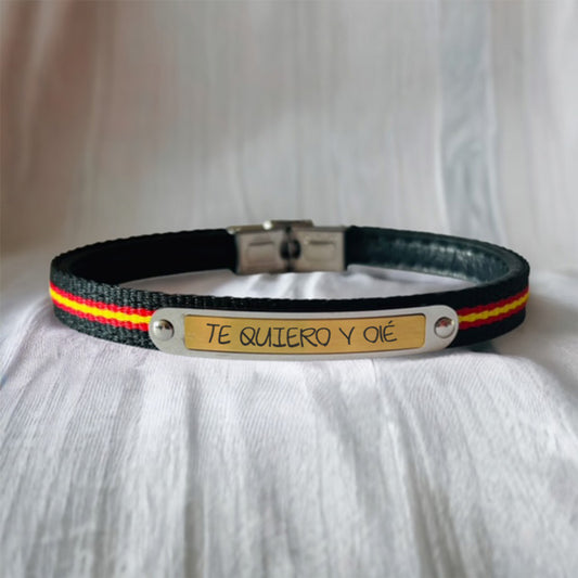 Pulsera Te quiero y Olé Azul y España