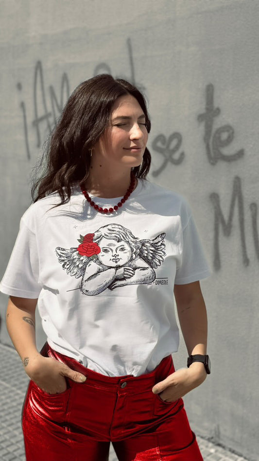 Camiseta Angelito Flor flamenca