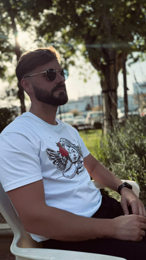 Camiseta Angelito Flor flamenca