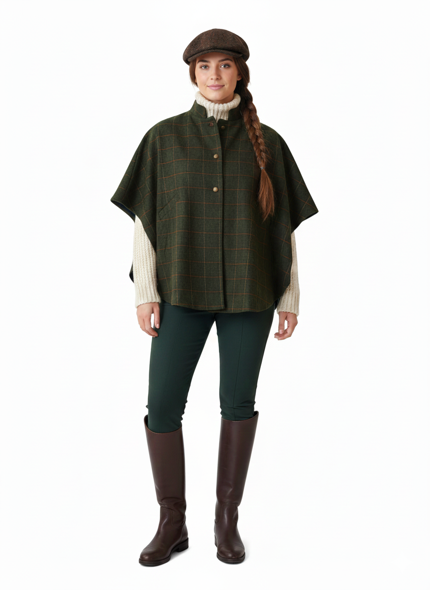 Capa Campera Verde Cuadros