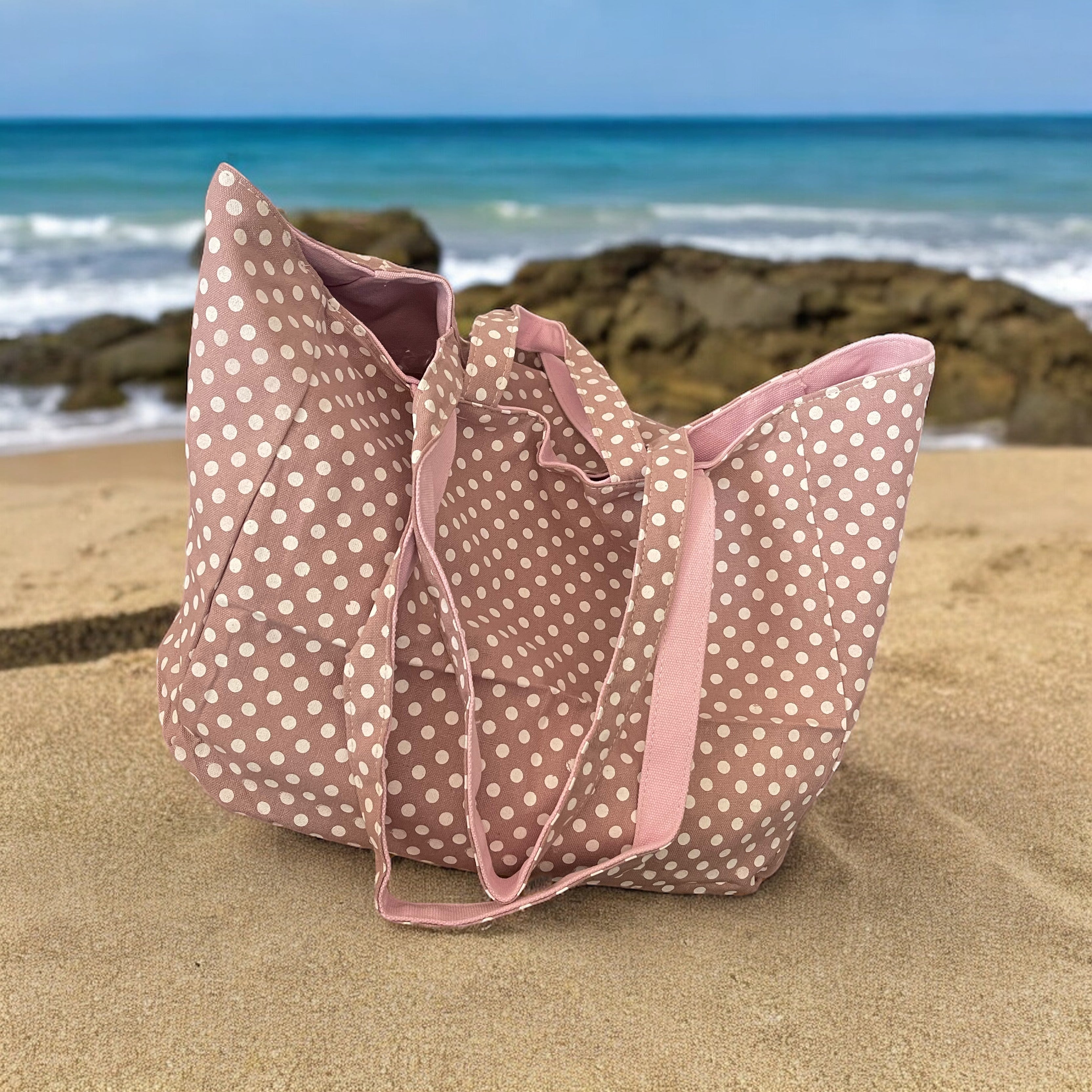 Bolsa Playa Lunares Lila