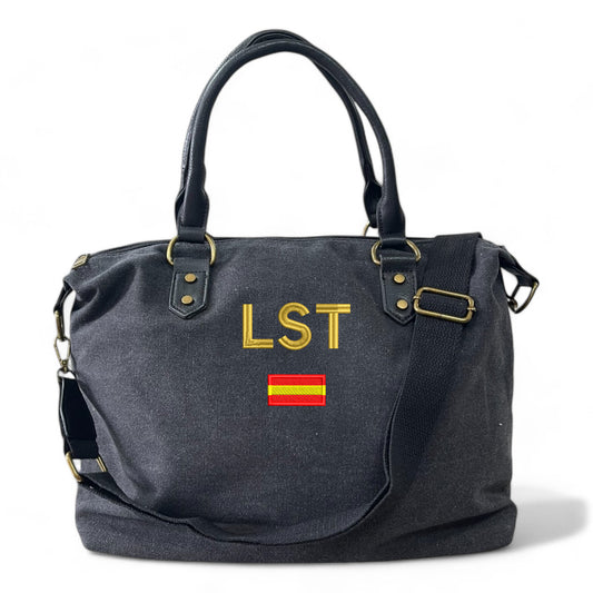 Bolso Personalizado Iniciales BORDADAS NEGRO ESPAÑA