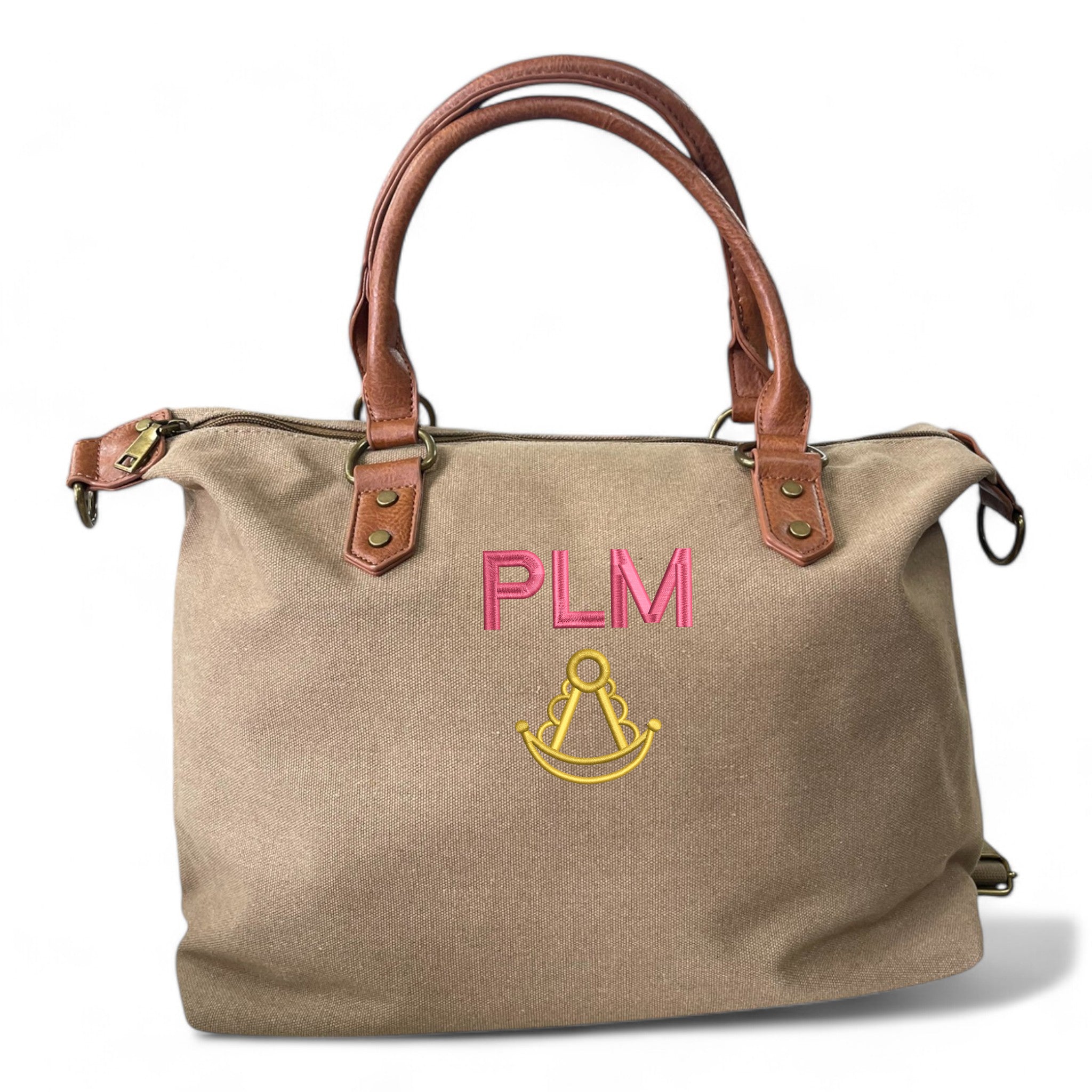 Bolso Personalizado Iniciales BORDADAS ARENA ROCÍO