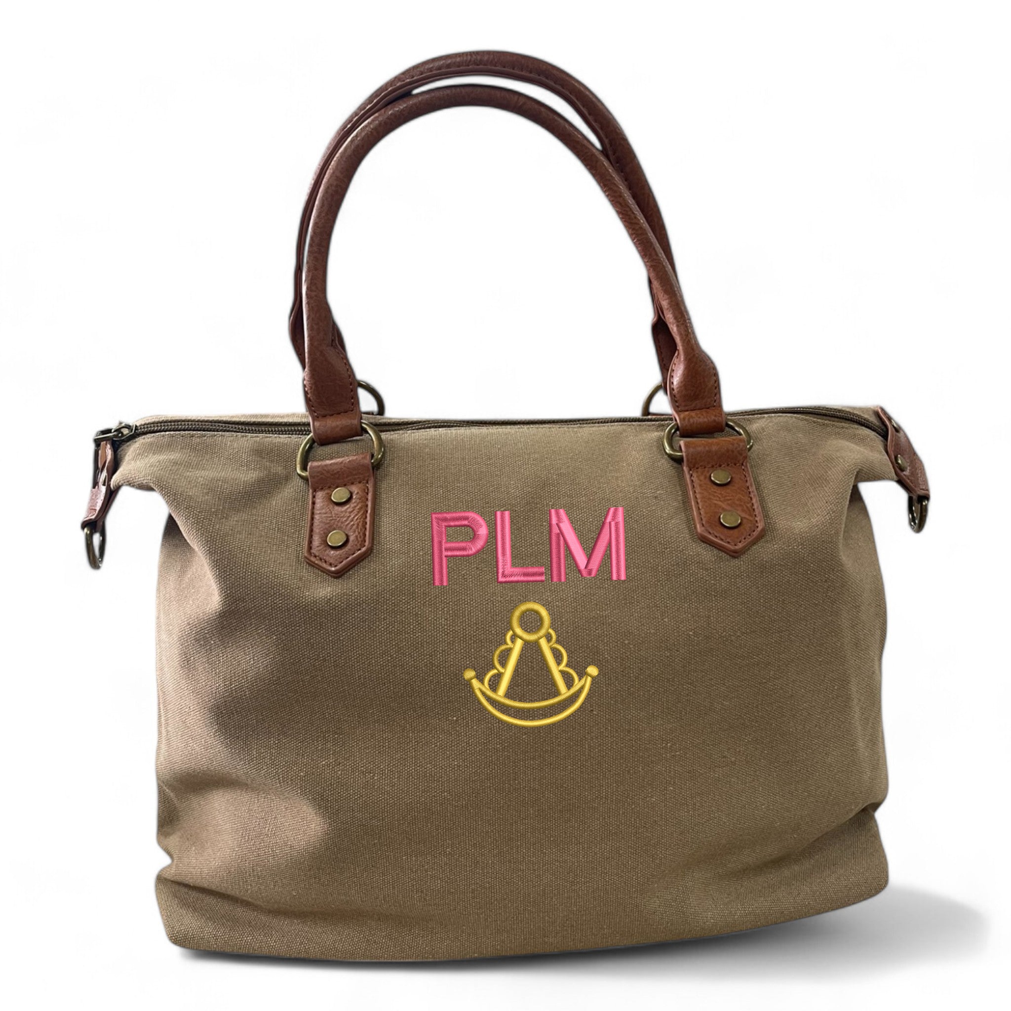 Bolso Personalizado Iniciales BORDADAS TOSTADO ROCÍO
