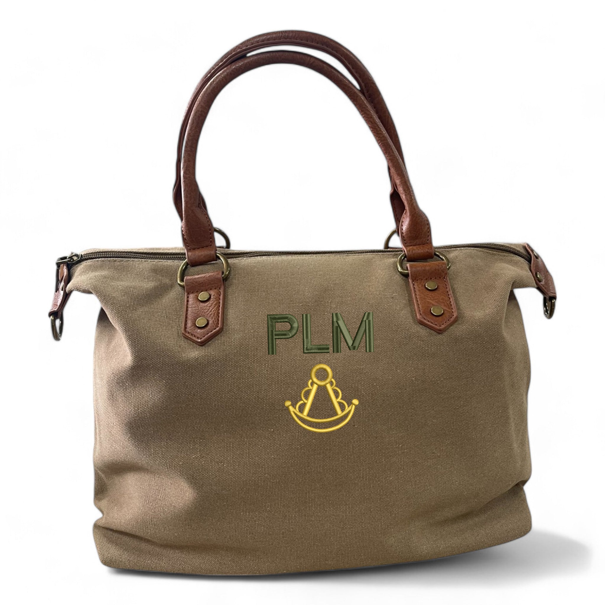 Bolso Personalizado Iniciales BORDADAS TOSTADO ROCÍO