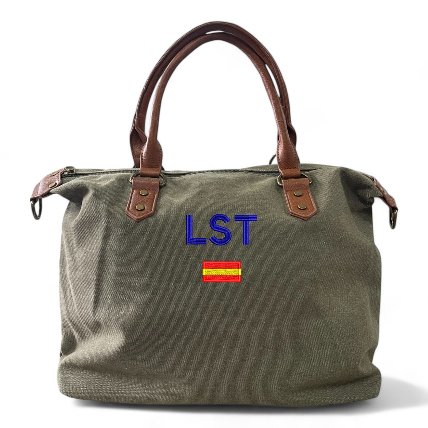 Bolso Personalizado Iniciales BORDADAS VERDE CAZA ESPAÑA