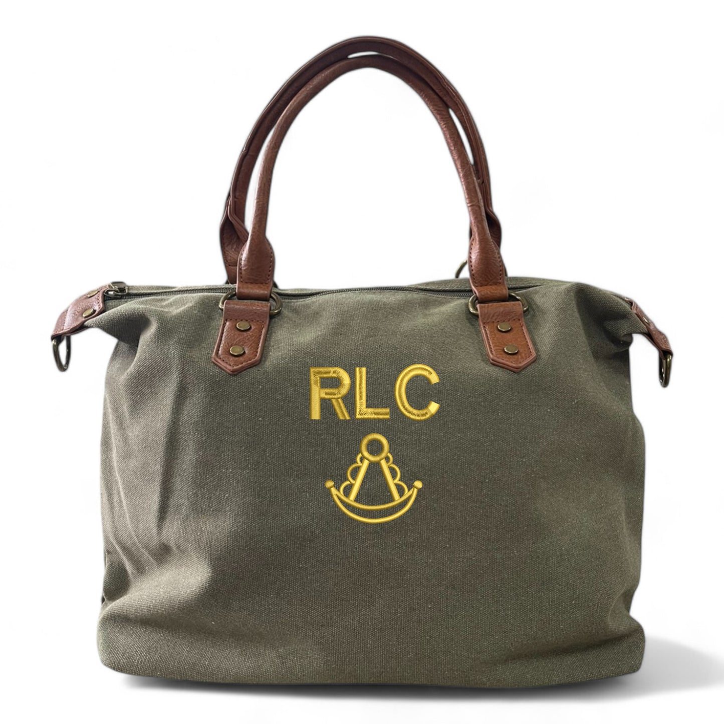 Bolso Personalizado Iniciales BORDADAS VERDE CAZA ROCÍO