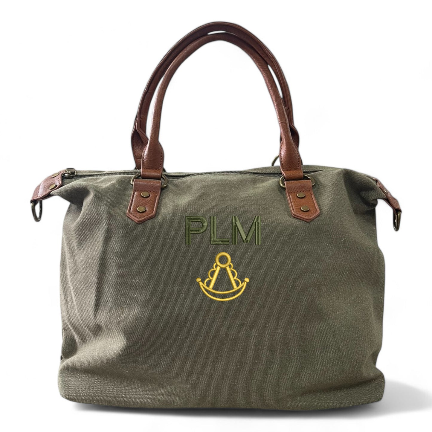 Bolso Personalizado Iniciales BORDADAS VERDE CAZA ROCÍO