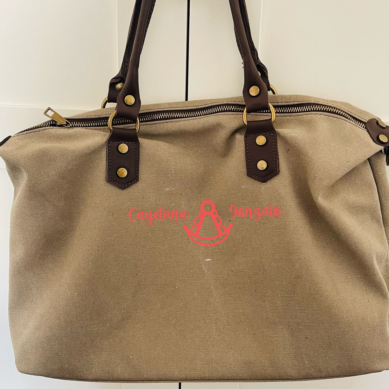 Bolso Personalizado Virgen del Rocío Beige