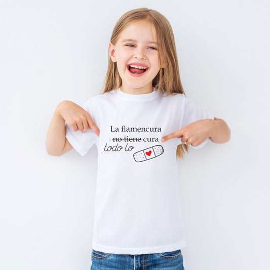 Camiseta niños La flamencura todo lo cura