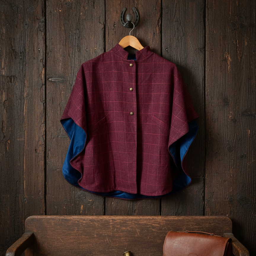 Capa Campera Burdeos Cuadros