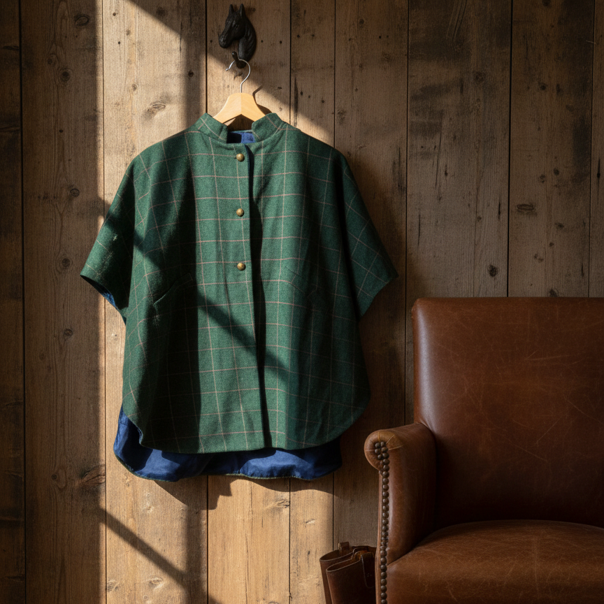 Capa Campera Verde Cuadros