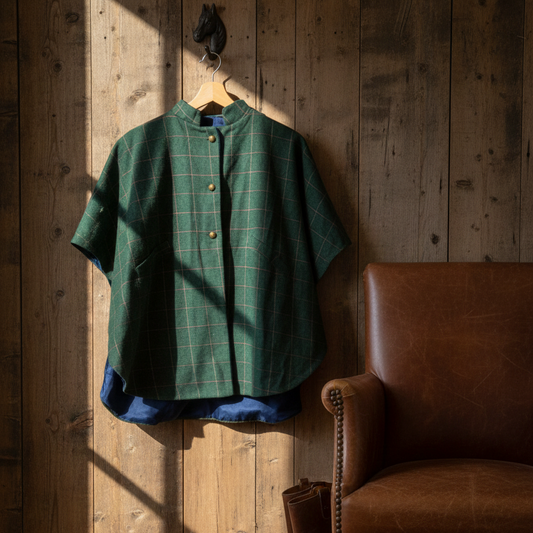 Capa Campera Verde Cuadros