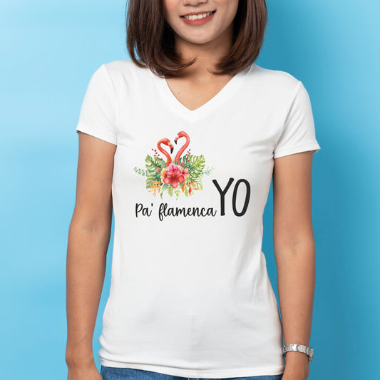 Camiseta Cuello Pico Pa flamenca yo