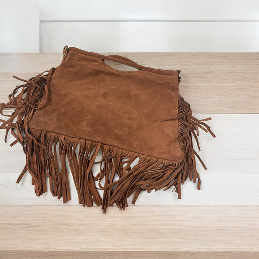 Bolso Serraje Flecos Campero