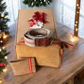 PACK CINTURÓN ESPAÑA + CARTERA + NECESER SERRAJE CAMEL