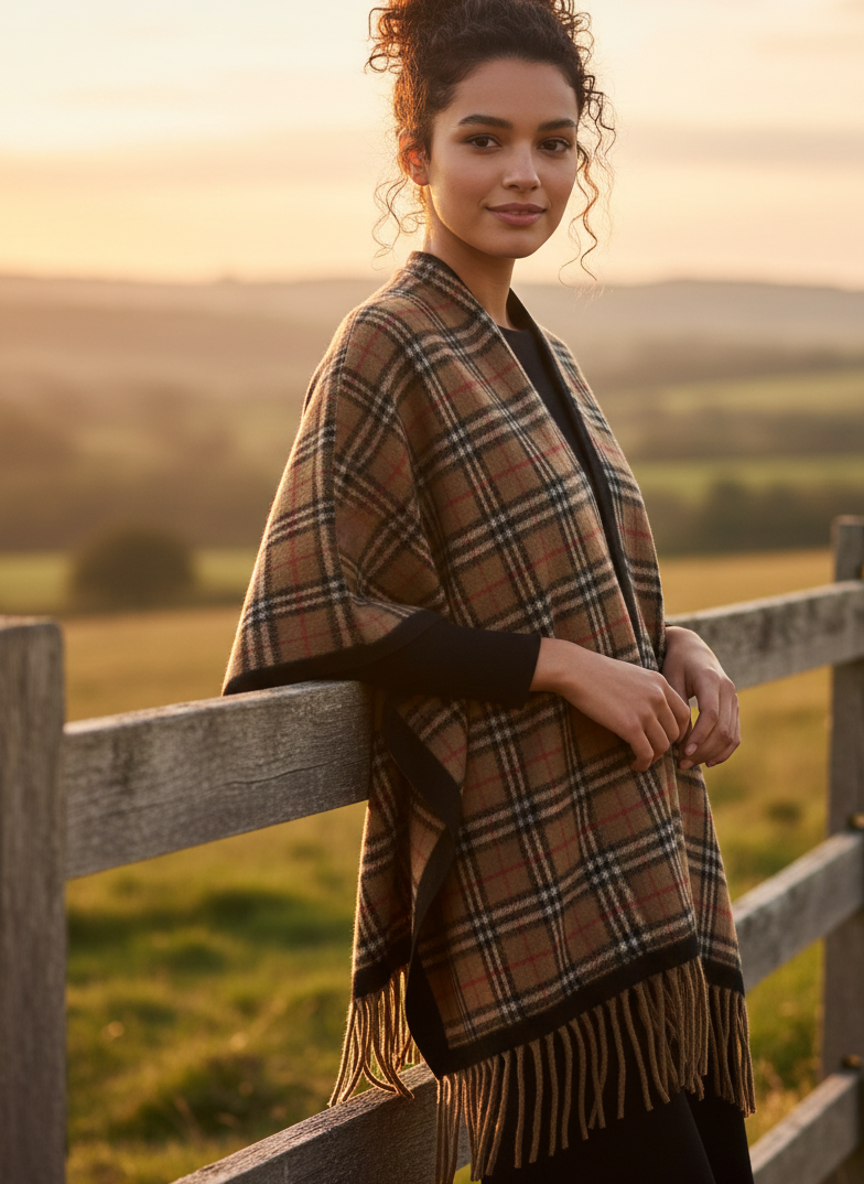 Poncho campero cuadros