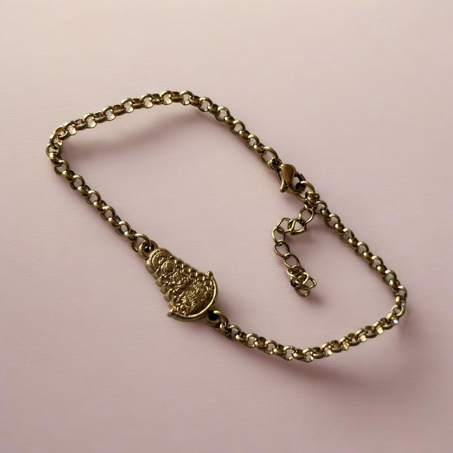 Pulsera Virgen del Rocío Dorado