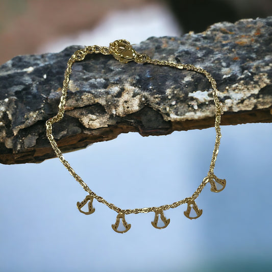 Pulsera Virgen del Rocío Baño oro